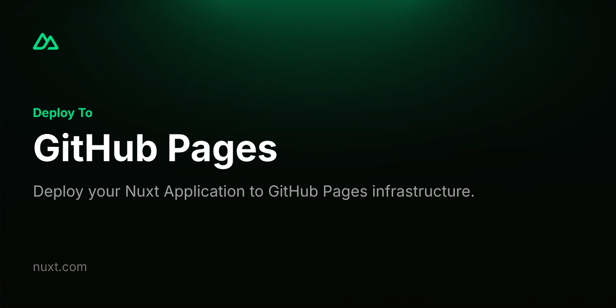 Deploy Nuxt to GitHub Pages