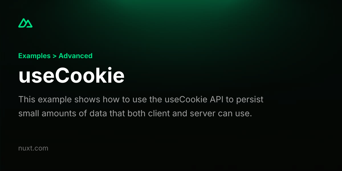 useCookie · Nuxt Examples v4