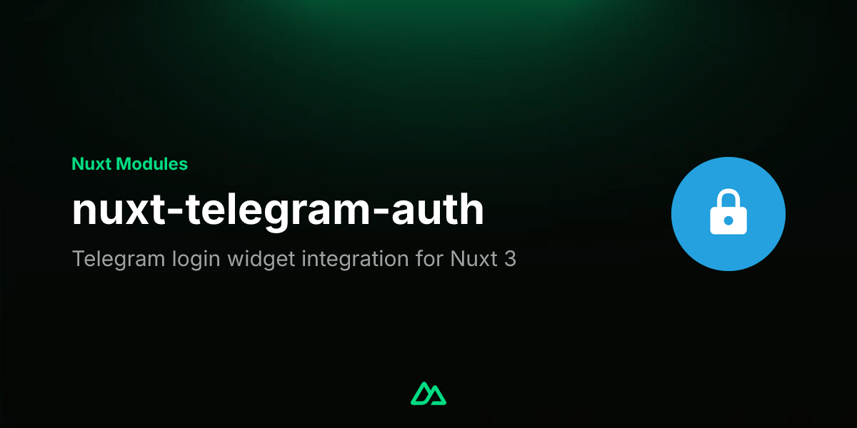 nuxt-telegram-auth · Nuxt Modules