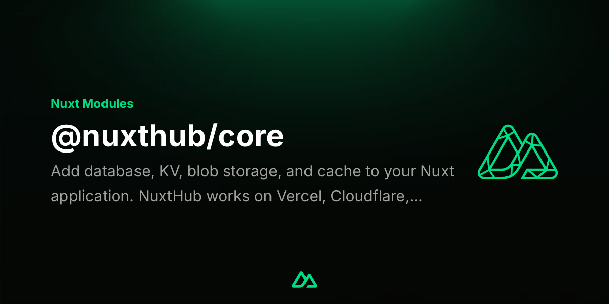 @nuxthub/core · Nuxt Modules