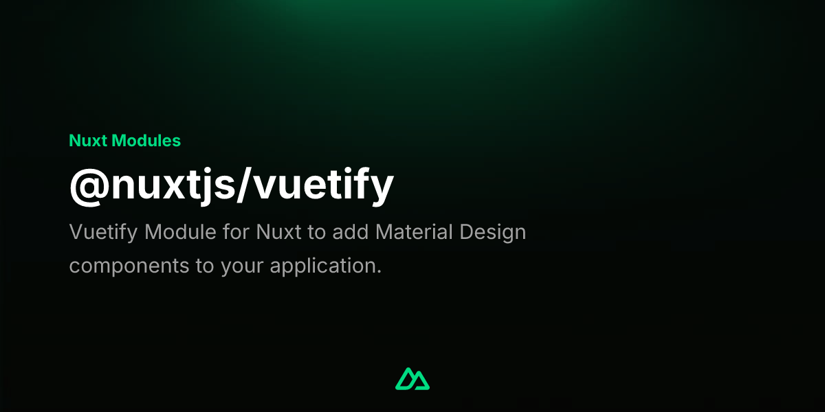 @nuxtjs/vuetify · Nuxt Modules