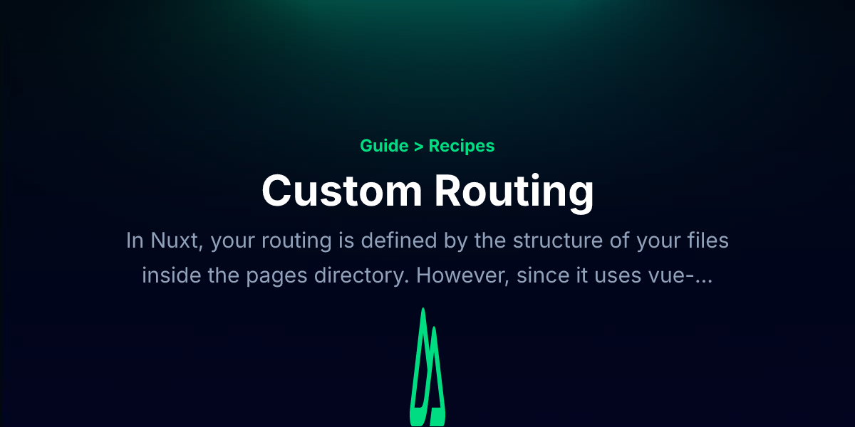 Custom Routing · Recipes v4